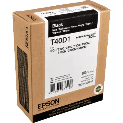 Tusz Epson T40D1 / C13T40D140 Czarny do drukarek (Oryginalny) [80ml]